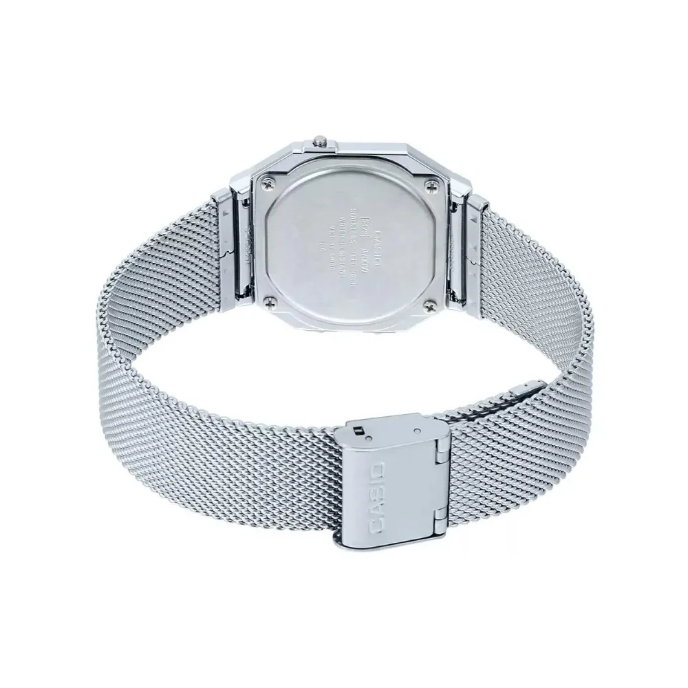 WW1941 Casio Vintage Super Slim Digital Silver Mesh Chain Watch A700WM-7ADF