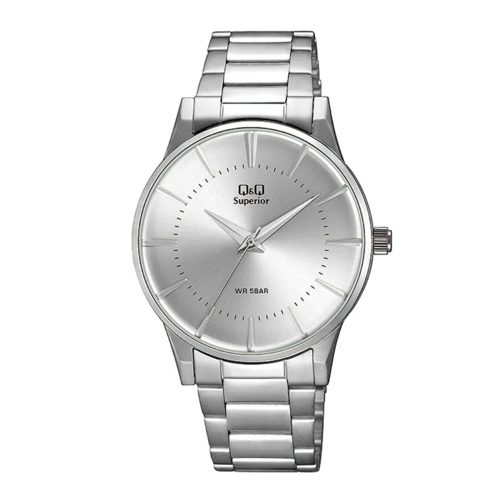WW2115 Q&Q Superior Stainless Steel Silver Chain Watch S398J201Y