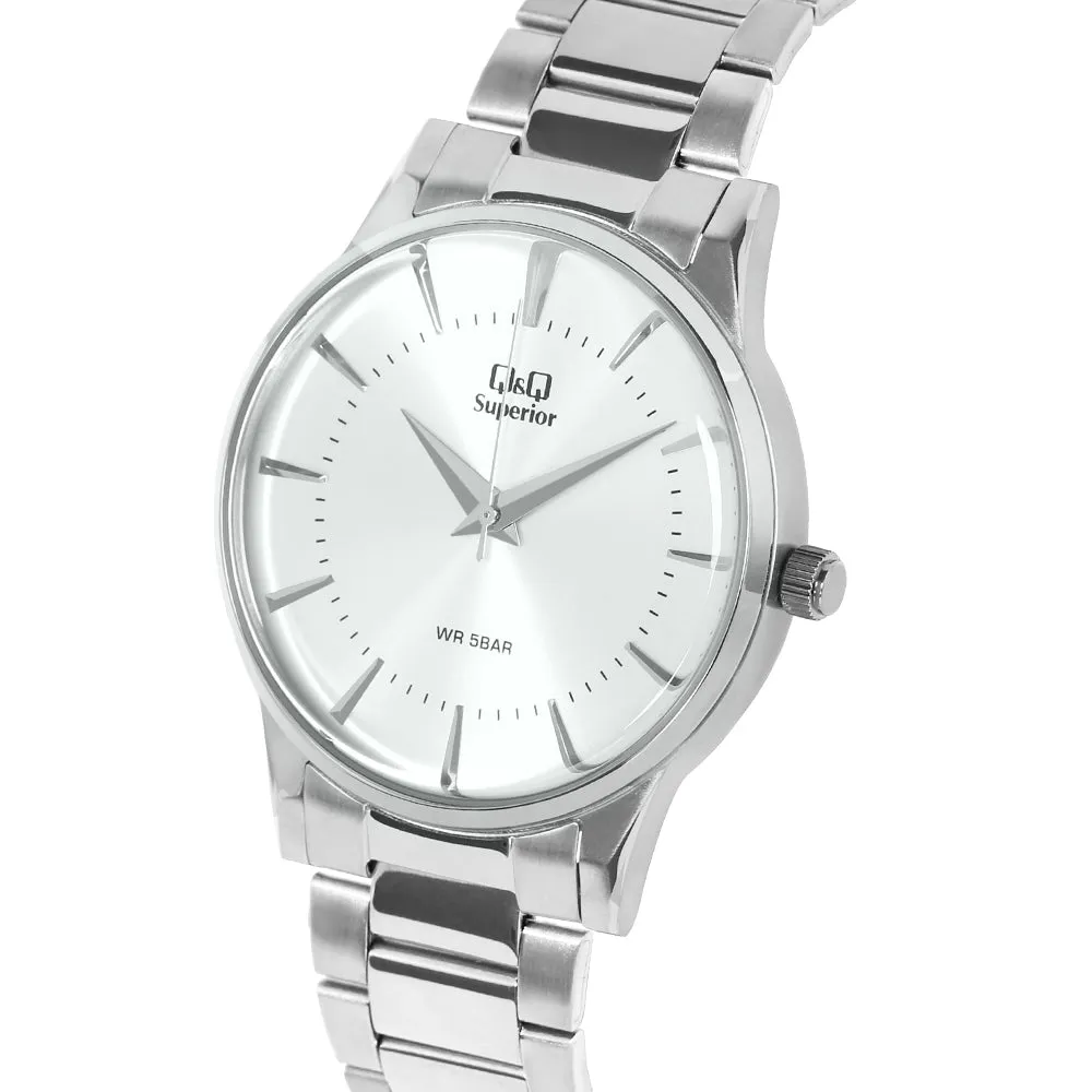 WW2115 Q&Q Superior Stainless Steel Silver Chain Watch S398J201Y