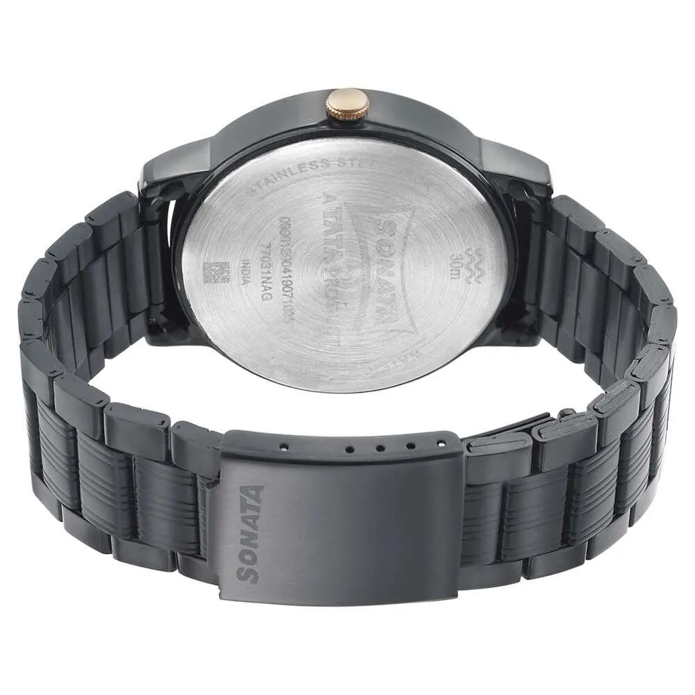 WW2272 Sonata Black Chain Watch 77031KM04