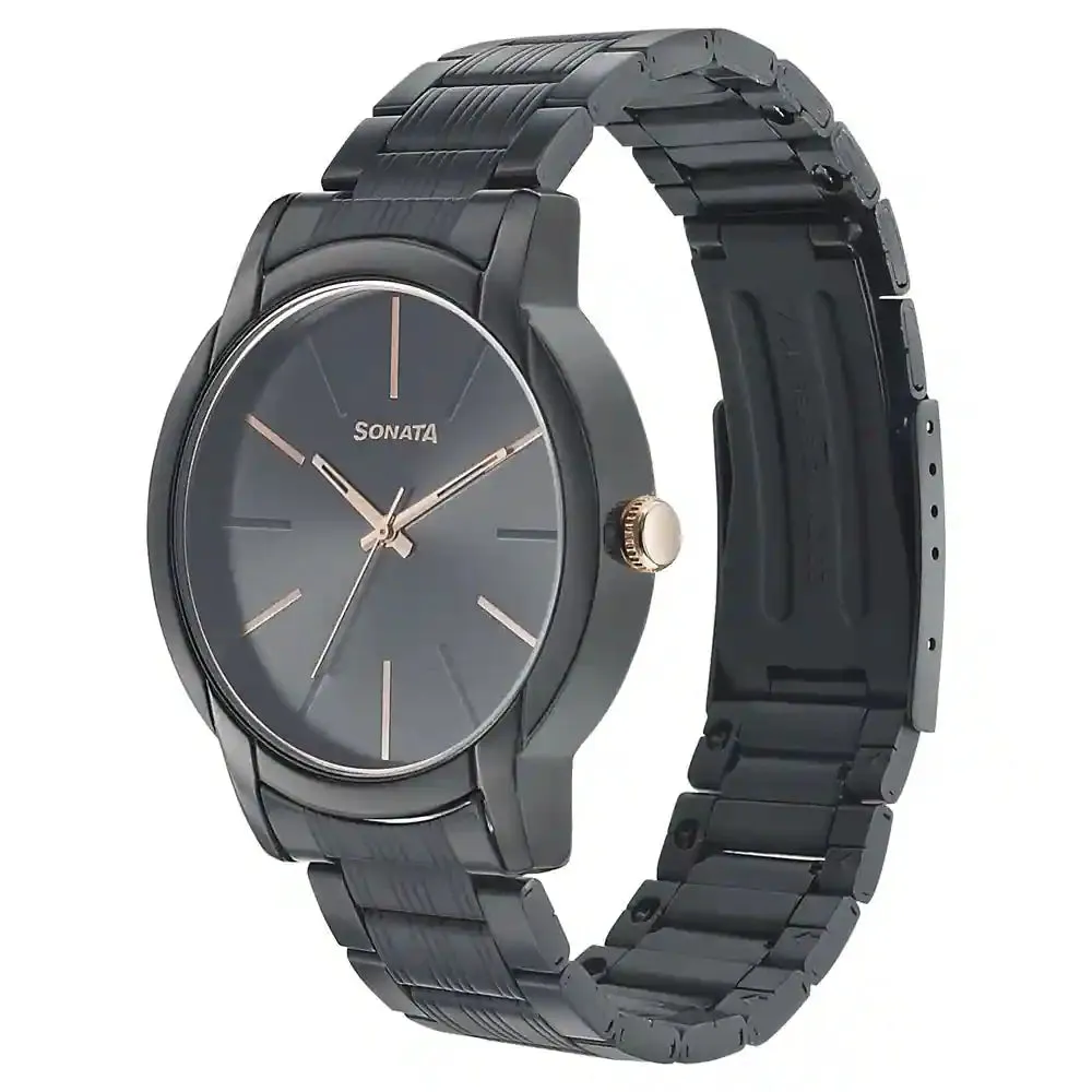 WW2272 Sonata Black Chain Watch 77031KM04