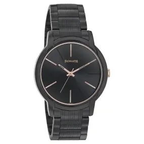 WW2272 Sonata Black Chain Watch 77031KM04