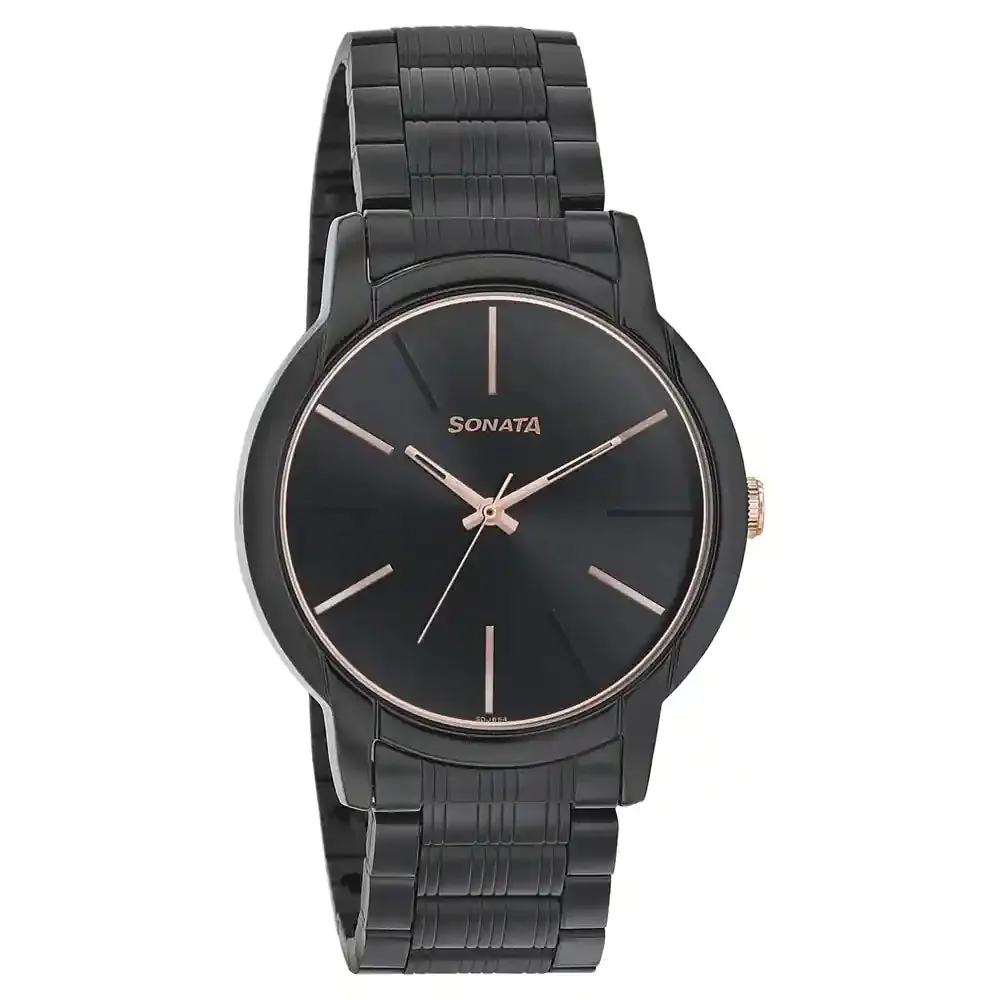 WW2272 Sonata Black Chain Watch 77031KM04