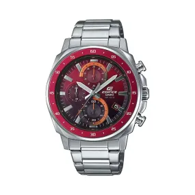 WW2298 Casio Edifice Chronograph Stainless Steel Silver Chain Watch EFV-600D-4AVUDF